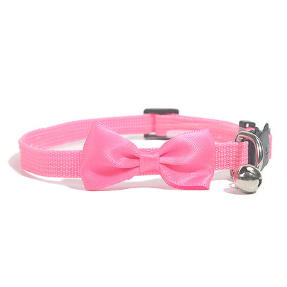 Pet Bow Collar Nylon Ribbon Multi-color Adjustable