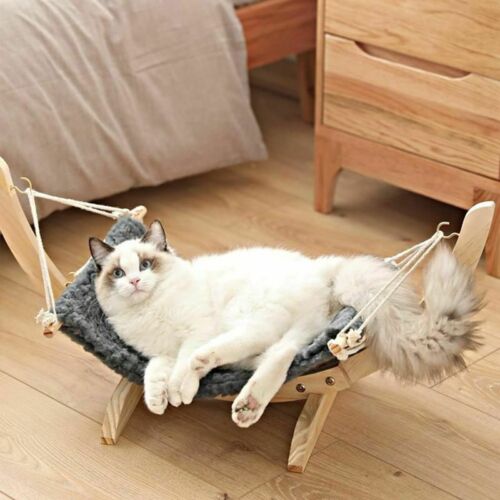 Solid wood cat and dog bed pet nest pad hanging