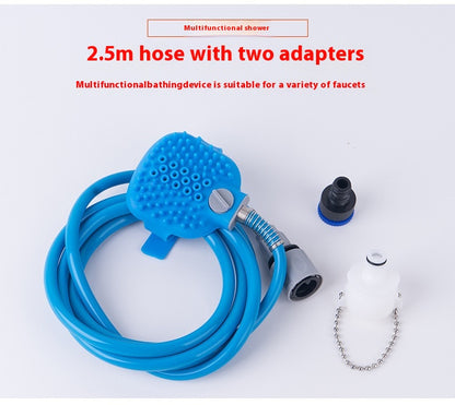 Pet Bathing Gloves Outdoor Shower Dog Bath Silicone Nozzle