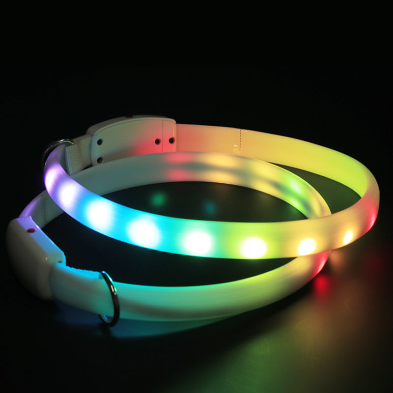 USB Rechargeable Pet Dog LED Glowing Collar Pet Luminous