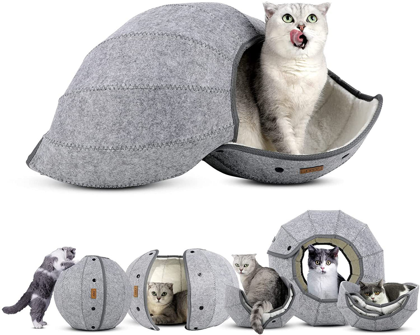 Cat Tunnel Toy Foldable Cat Tube Indoor Cat Cave Bed