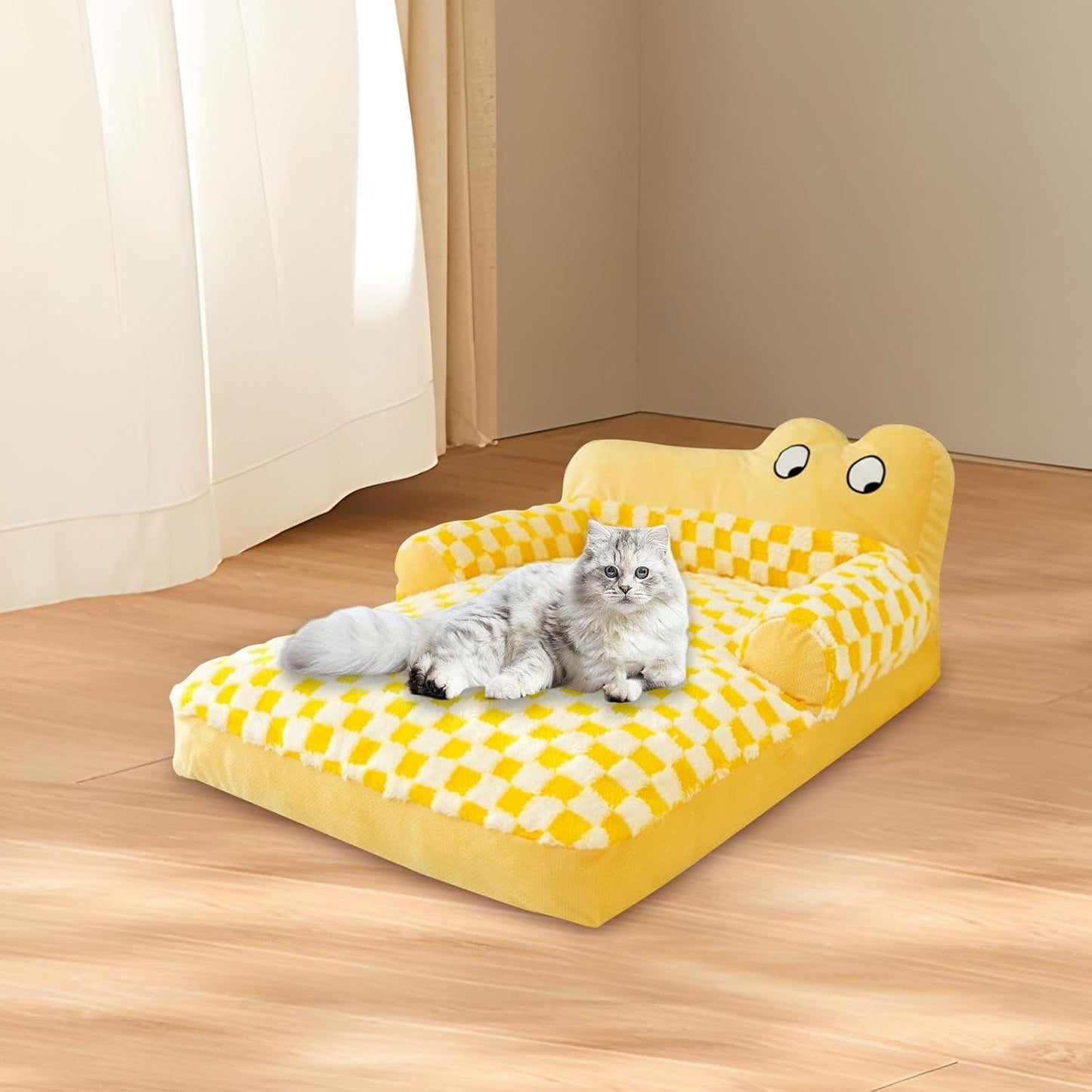 Plush Dog Sofa Washable Pet Cat Bed Antislip