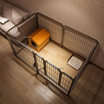 Modern Simple Wrought Iron Pet Fence Dog Cage