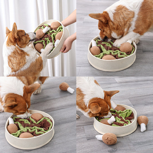 Dog Relieving Chicken Leg Bucket Sniff Toys