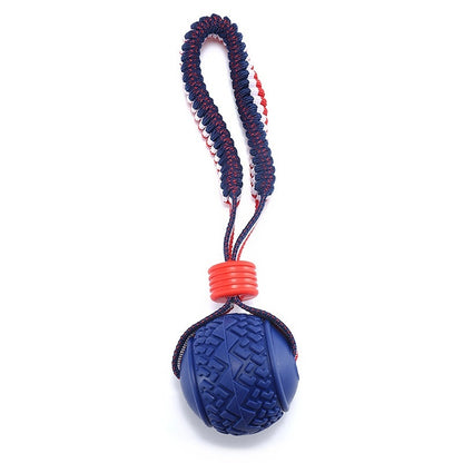 Interactive Dog Toy Ball Interactive Teether With Rope