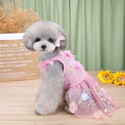 Pet Cotton Lace Sling Dress