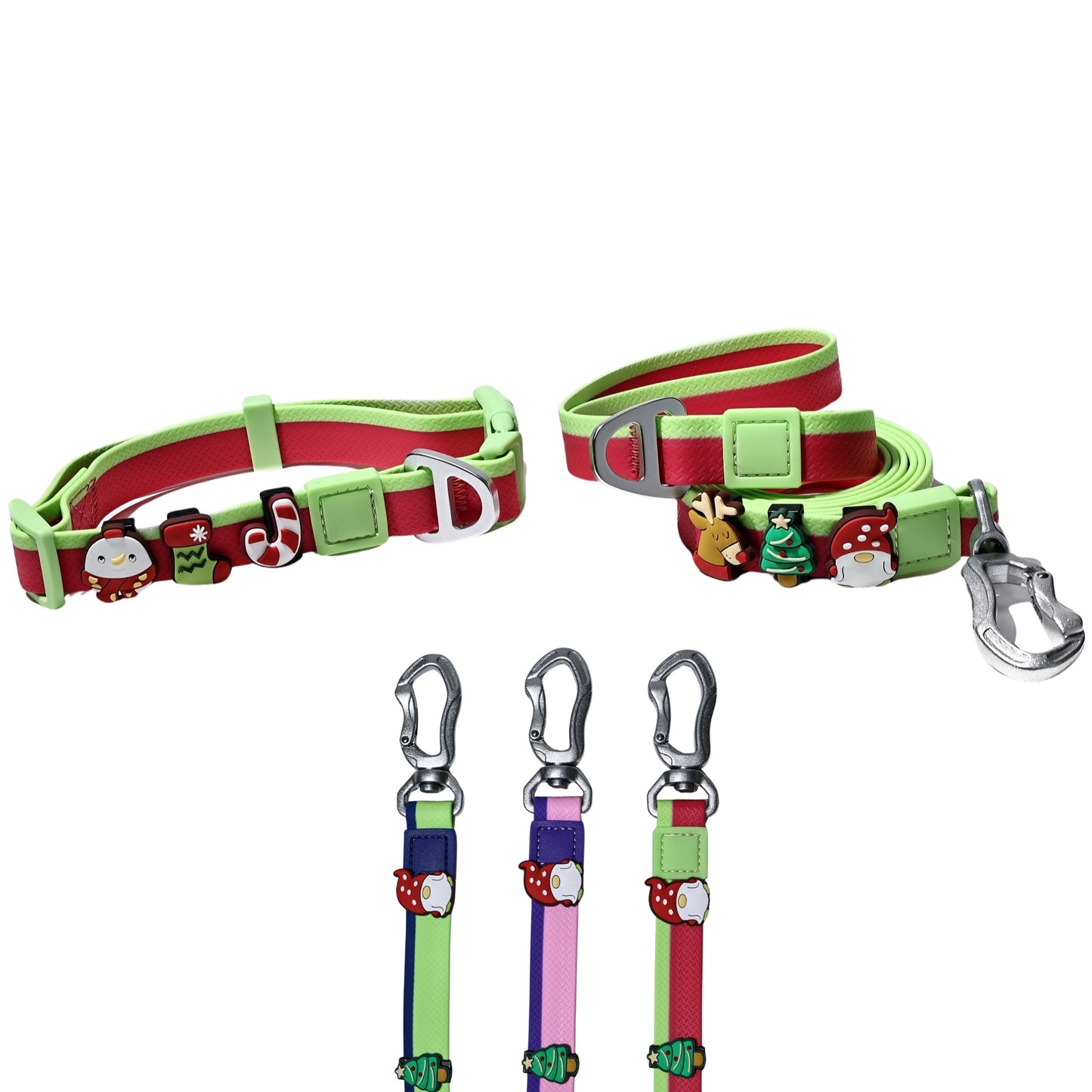 The New Dual-Color Embossed Pet Leash Set