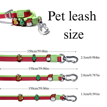The New Dual-Color Embossed Pet Leash Set