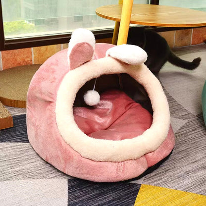 Dog Cat Bed All Season All-purpose Pet Nest Semi Closed