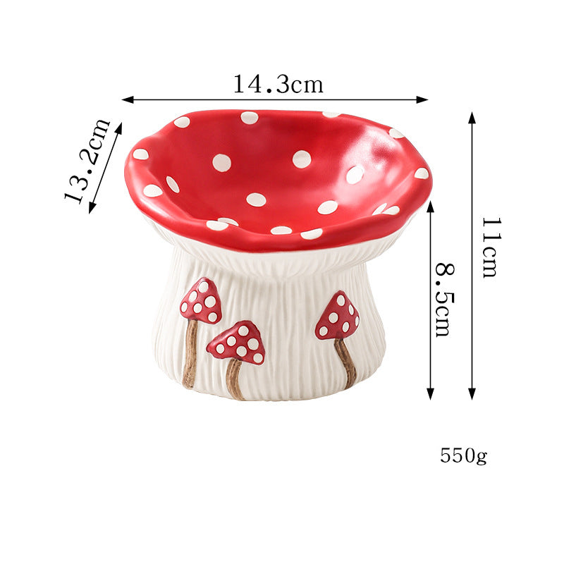Creative Mushroom Modeling Tall Pet Bowl Cute Bowl