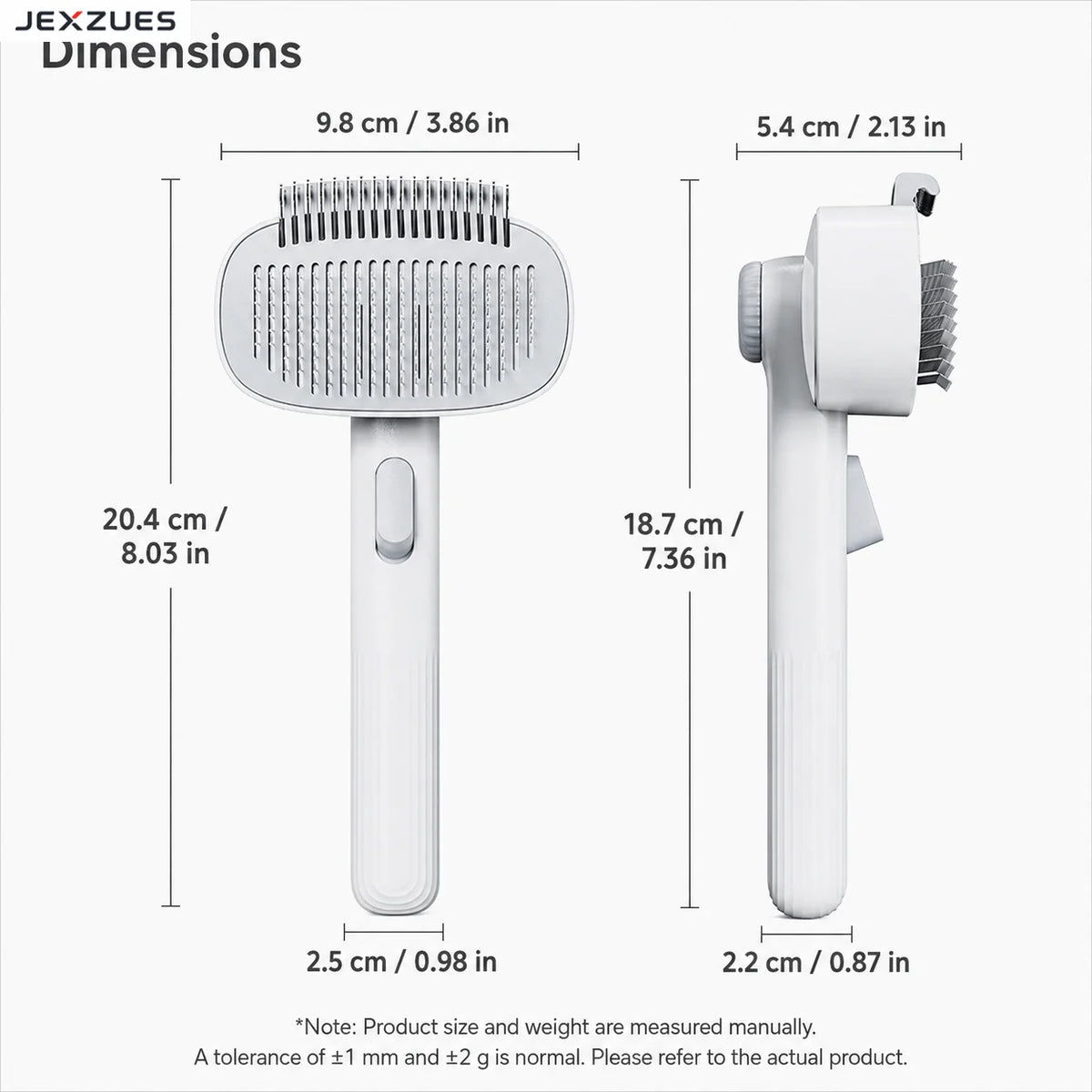 Grooming & Dematting Comb for Cats Dogs with One-Click Hair Release Button