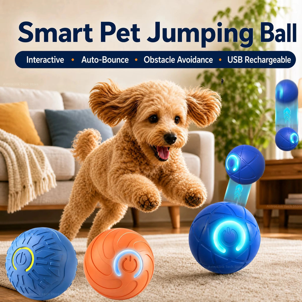 Smart Dog Toys Ball Electronic Interactive Pet Toy Moving Ball