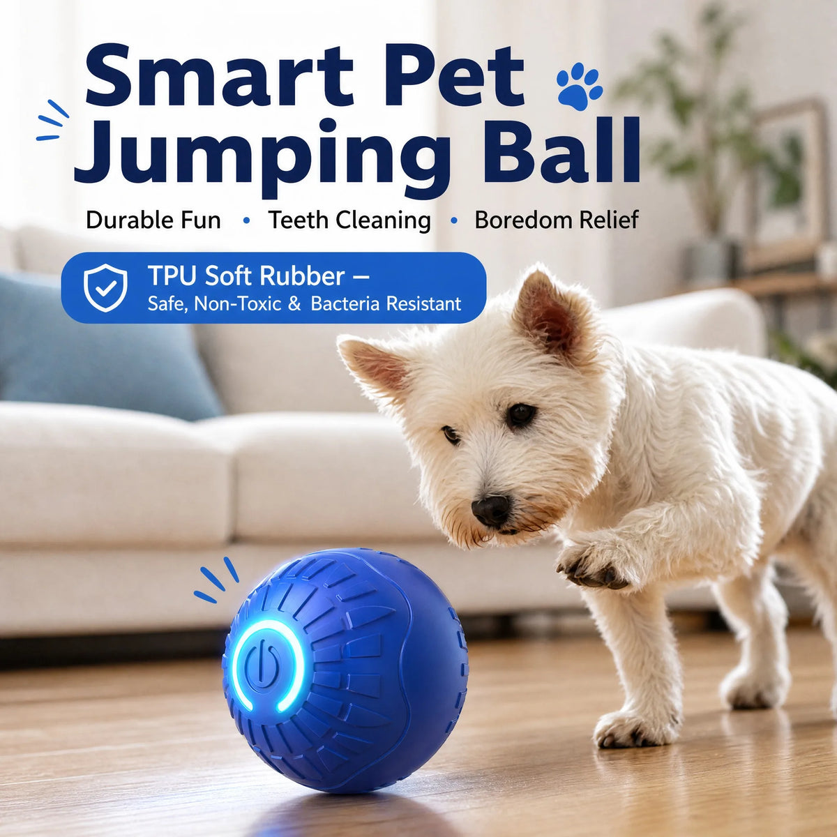 Smart Dog Toys Ball Electronic Interactive Pet Toy Moving Ball