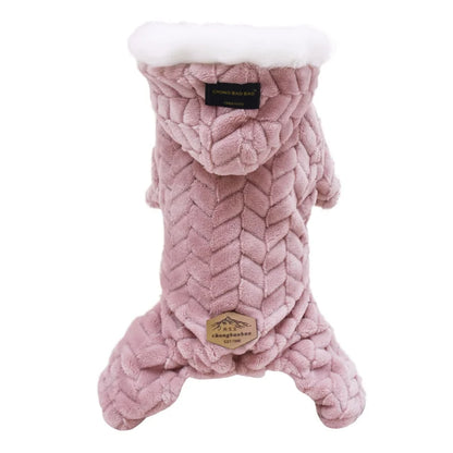 Winter Warm Thicken Dog Jumpsuits Pet Puppy With Hoodie Jacket Coat