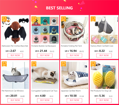 Pet Products For Dog Cat Massage Brush Combs Cleaner