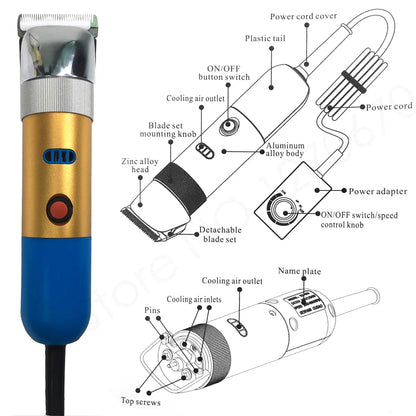 Dog Clipper Professional Electric Scissors Pet Trimmer Grooming