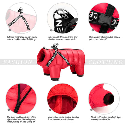 Winter Pet Dog Clothes Super Warm Dog Jacket Coat Waterproof