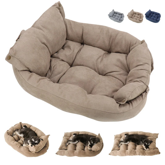 Multifunction Dog Bed Mat 3 IN 1 Dogs Cat Sleeping Bed Sofa Warm Winter