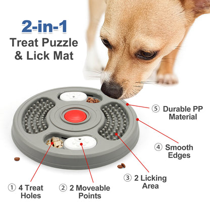 Dog Toy Licking Plate Hiding Pet Relieving Stuffy Training Toys