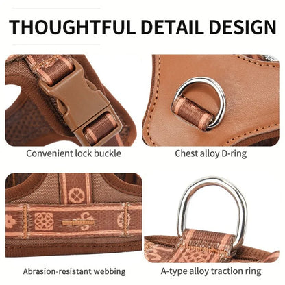 Pet Dog Harness with Durable Webbing  Anti-Deformation Alloy Ring
