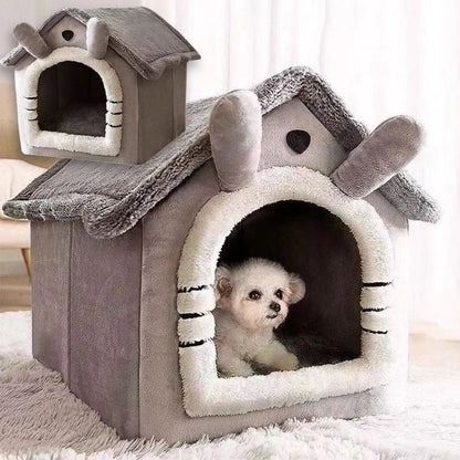 Foldable Pet House Removable Washable Cat House Puppy Cave Sofa Four Seasons