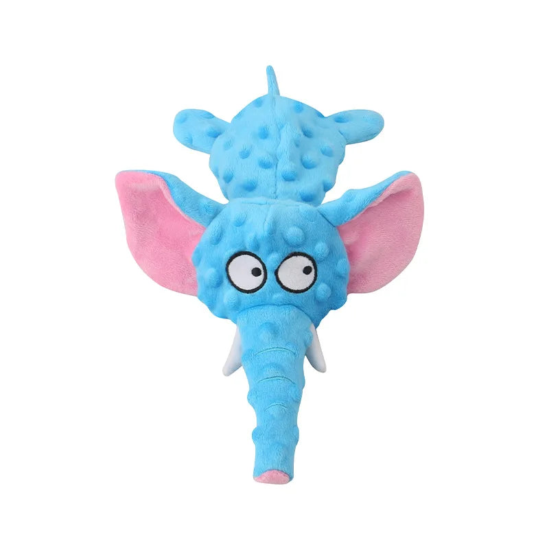 Elephant Soft Shell Plush Dog Toys Interactive Squeaky