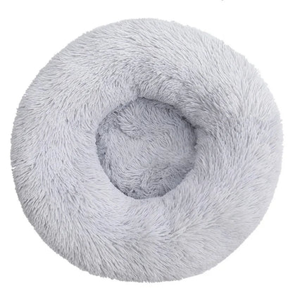 Round Pet Bed for Large Dog Bed Donut Long Plush Cat Bed