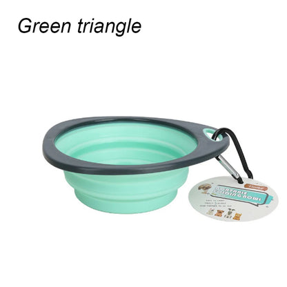 Pet Folding Silicone Bowl Collapsible Pet Outdoor
