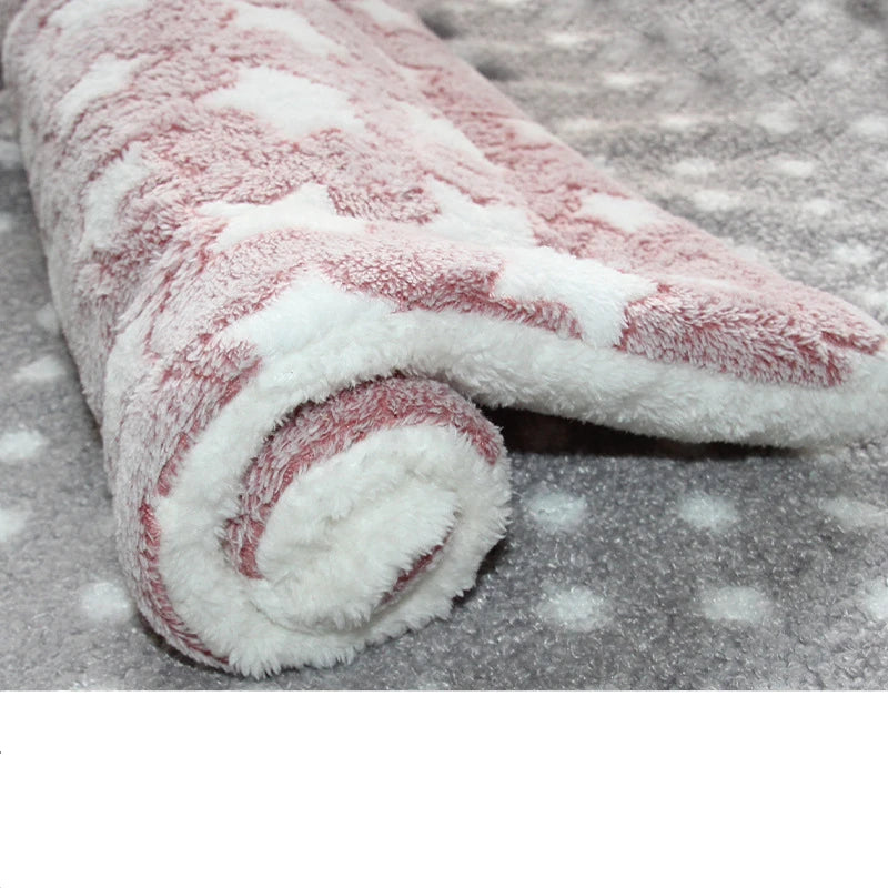 Flannel Pet Mat Dog Bed Cat Bed Thicken Sleeping Mat Dog Blanket