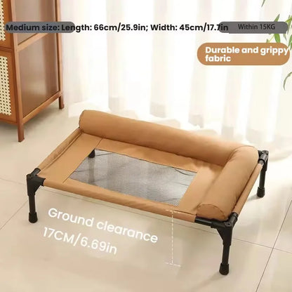 Elevated Cooling Mesh Dog Cot Breathable Moisture Resistant Bed