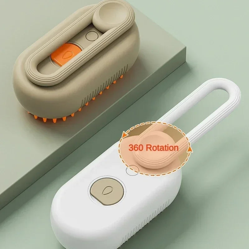 3 in 1 Pet Steam Brush Cat Dog Steamy Spray Massage