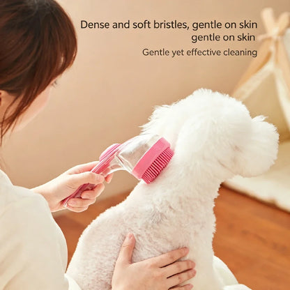 Pet Bathing Brush Long Handle Dog Cleaning Brush