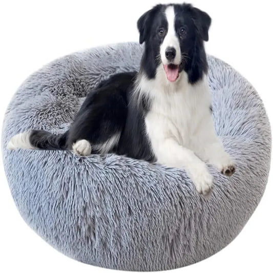 Pet Dog Bed Comfortable Donut Cuddler Round Dog Kennel Ultra Soft