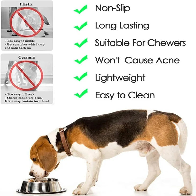 Stainless Steel Pet Dog Cat Bowl Durable Pet Feeding Bowl