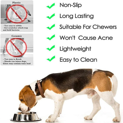 Stainless Steel Pet Dog Cat Bowl Durable Pet Feeding Bowl