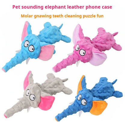 Small Plush Raw Dog Toys Squeak Elephant Shell Durable Toy
