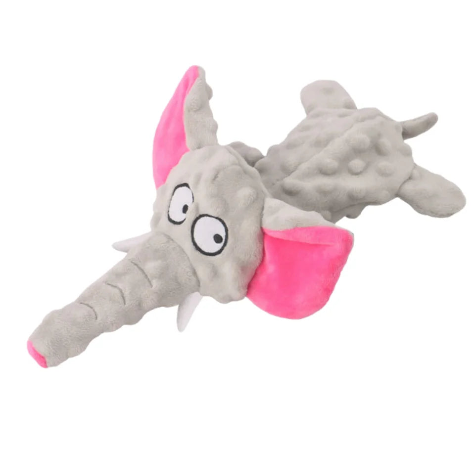 Small Plush Raw Dog Toys Squeak Elephant Shell Durable Toy