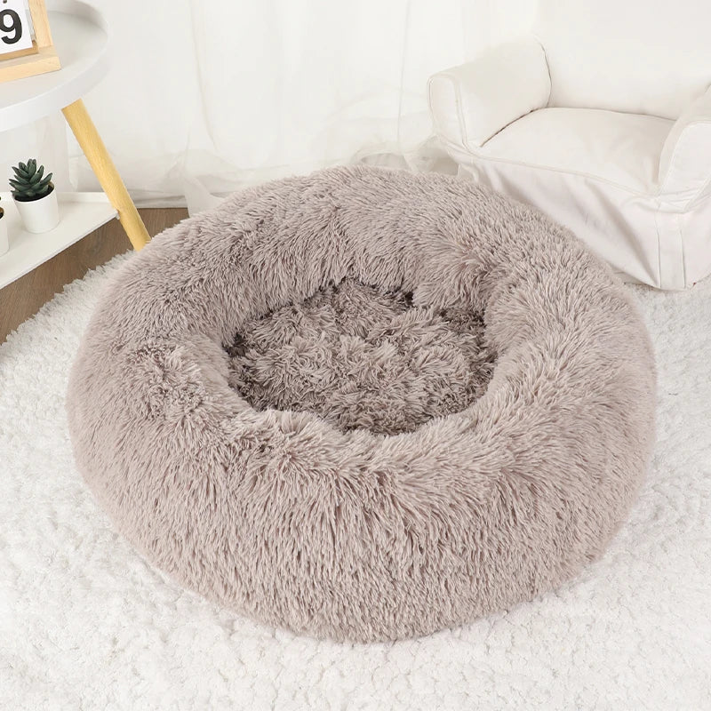 Dog Bed Donut Big Large Round Basket Winter Plush Beds for Dogs