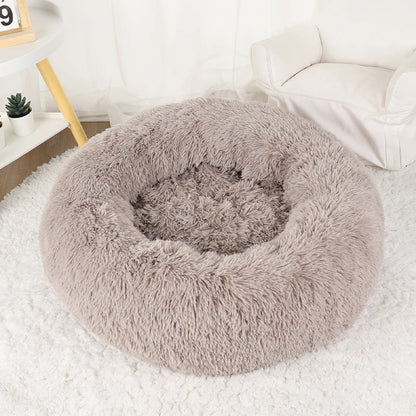 Dog Bed Donut Big Large Round Basket Winter Plush Beds for Dogs
