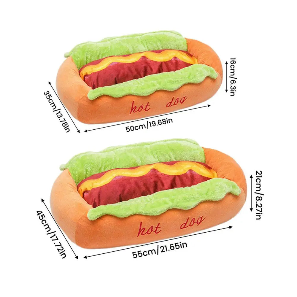 New Hot Dog Dog Bed, Cute Funny Hotdog Bed, Hot Dogs Beds