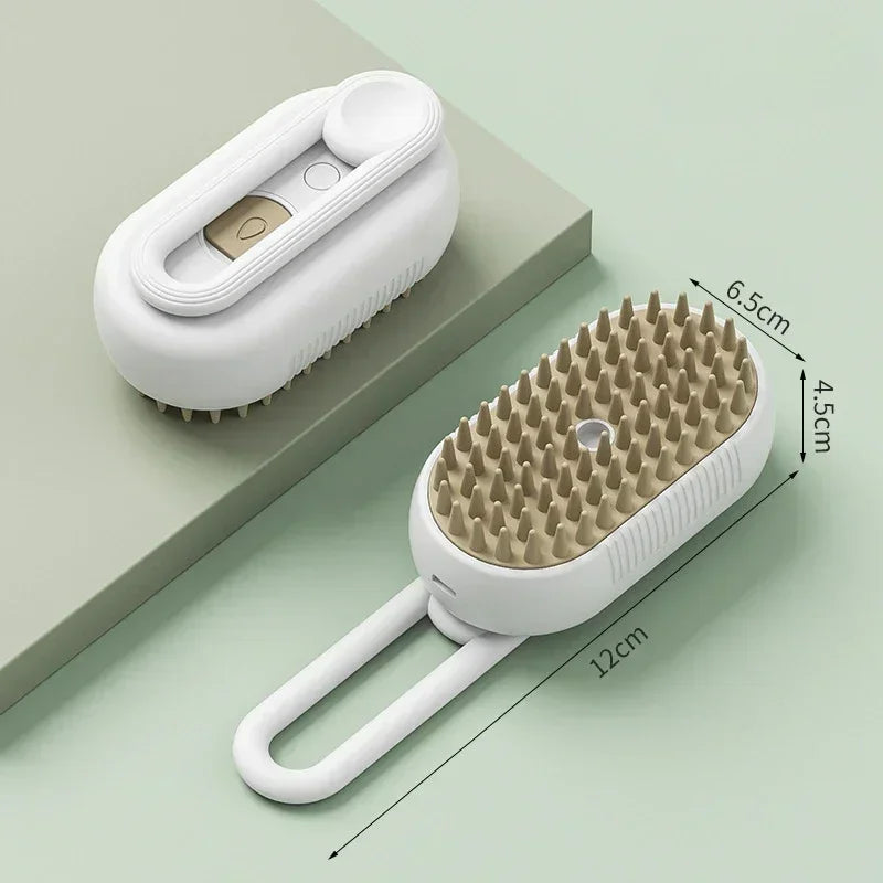 3 in 1 Pet Steam Brush Cat Dog Steamy Spray Massage
