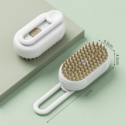 3 in 1 Pet Steam Brush Cat Dog Steamy Spray Massage