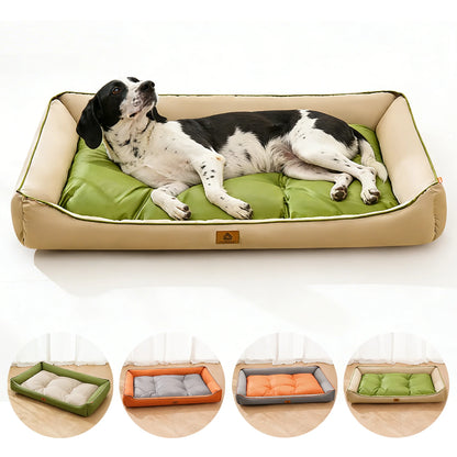 Square Cute Waterproof Large Dog Bed Color Block Summer Cooling