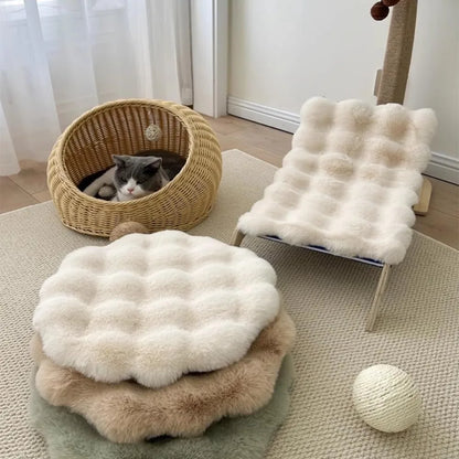 New Round Cat Mat Non-Slip Bottom Insulation Feature Round Pet Mat