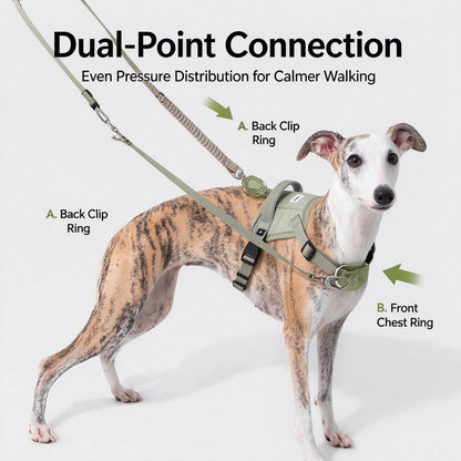 Dog Harness No Pull Easy On Escape Proof Adjustable Reflective Breathable