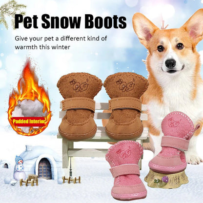 New Pet Snow Boots Cat Dog Plush Cotton Boots