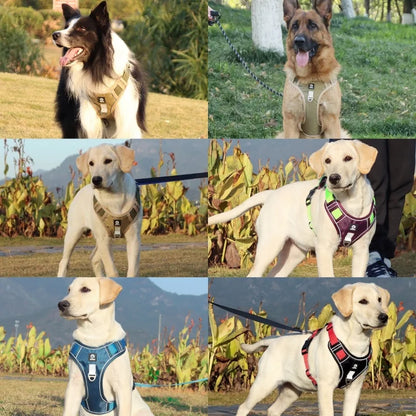 Reflective Dog Harness 1680D Waterproof Oxford Harness