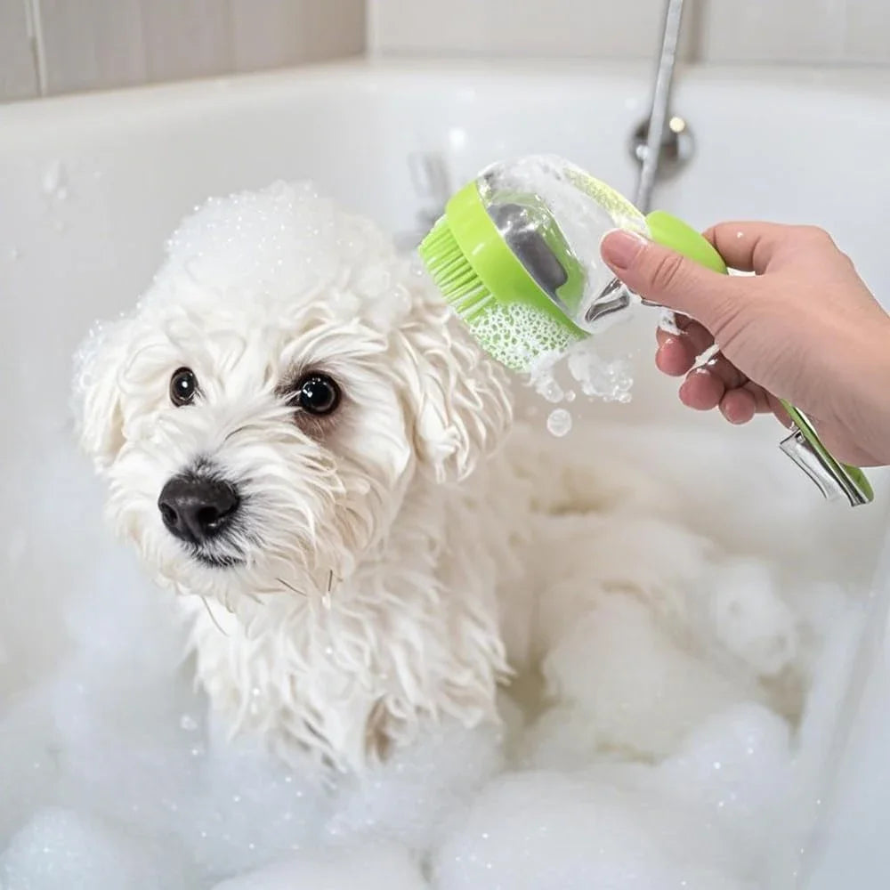 Pet Bathing Brush Long Handle Dog Cleaning Brush
