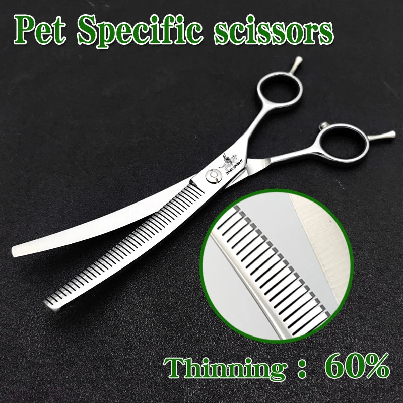 Pet Scissors, Dog Grooming, Hair Trimming, 7" Double-Tailed