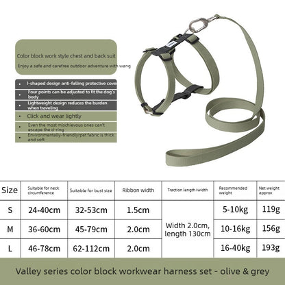 Dog Harness and Leash Set H Shape Light Anti Escape Adjustable